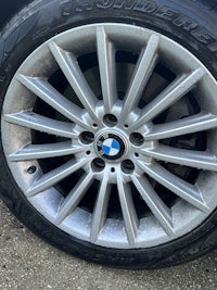 a close up of a bmw wheel